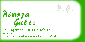 mimoza gulis business card